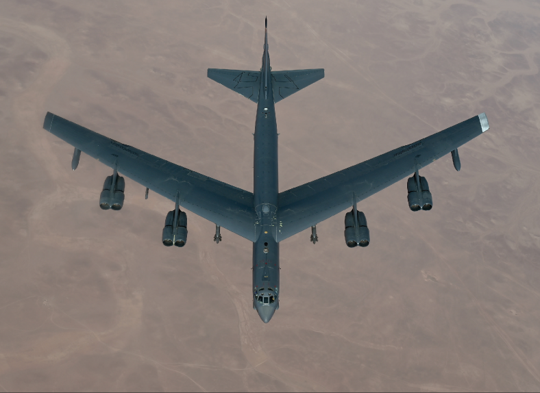 Air Force B-52H Stratofortress conducts combat air patrol in support of Operation Inherent Resolve over U.S. Central Command area ofresponsibility, November 23, 2024 (U.S. Air Force)